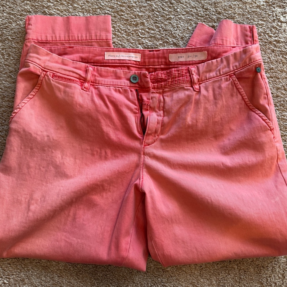 Anthropologie, Pilcro & Letterpress Stet Cropped Pants, Pink
